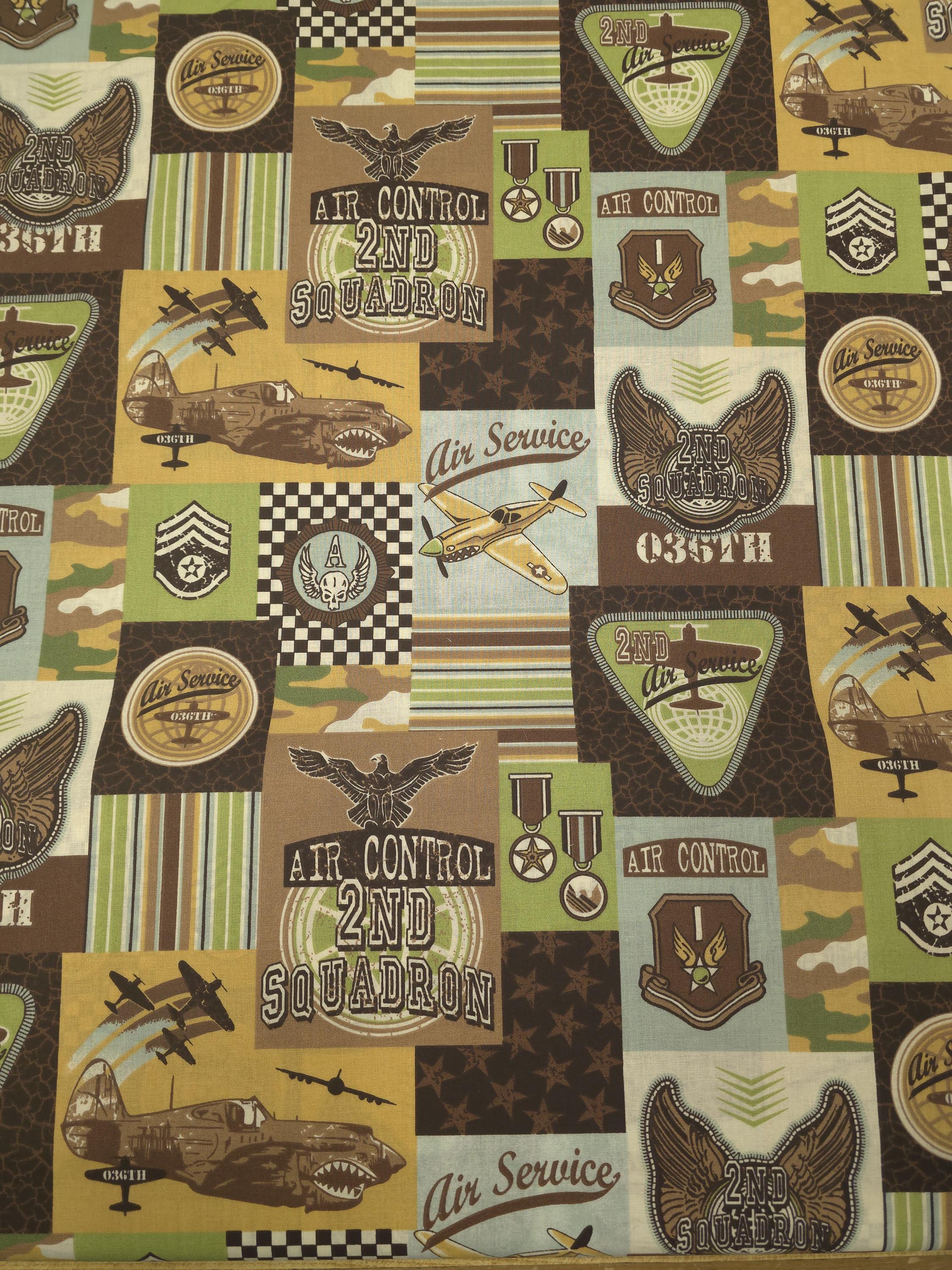Air Control 2nd Air Service Quilt Fabric By E.E. Schenck