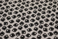 White Background with Black Squares Quilt Fabric By Choice Fabrics
