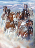 Wild and Free Horse Fabric Quilt Panel by Northcott Fabrics