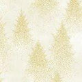 Winter's Eve Papyrus Gold Glitter Trees Quilt Fabric by Hoffman Fabrics
