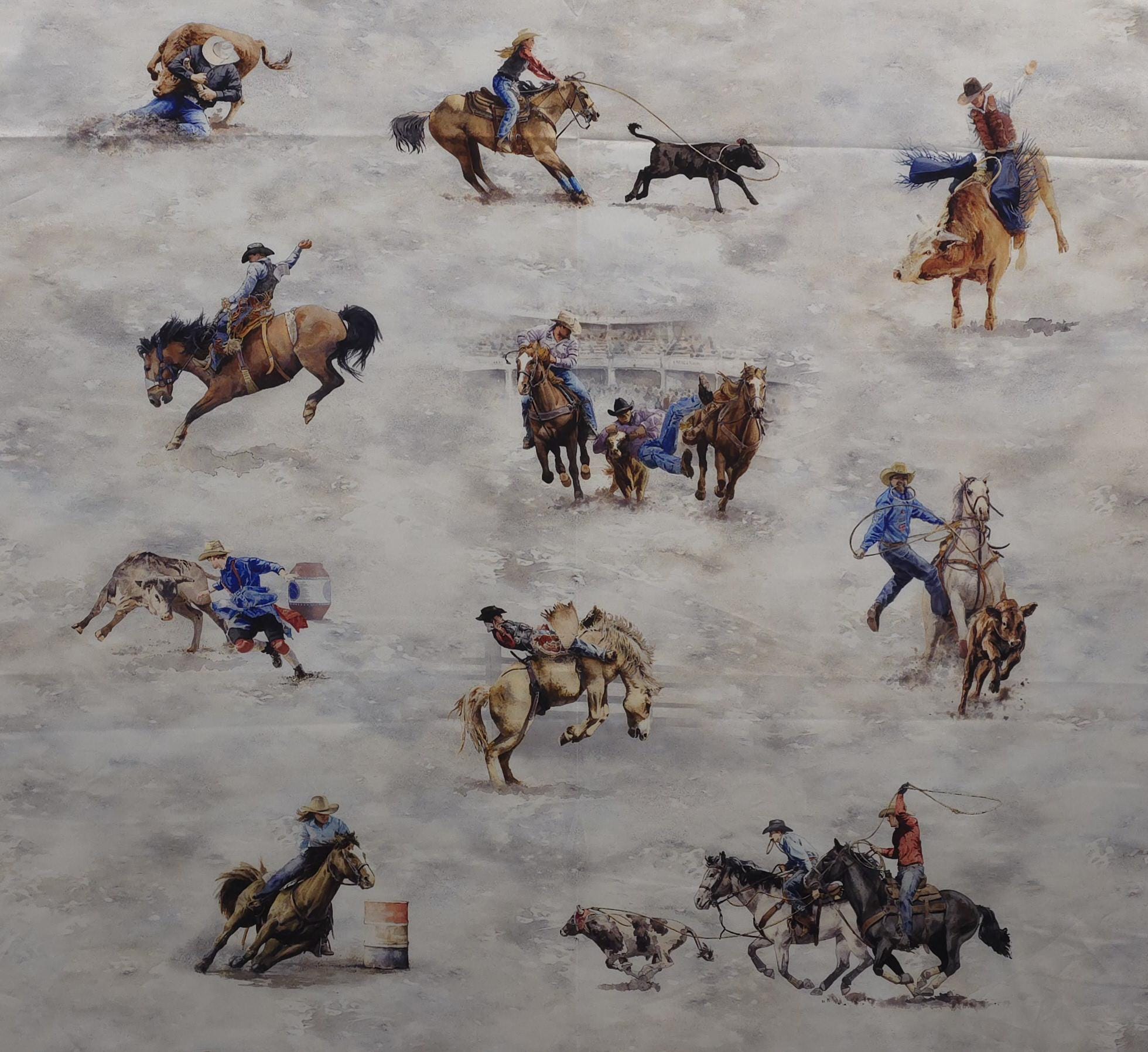 Rodeo Dreams Cotton Quilt Fabric: Western Allover Print by Hoffman (By the Yard)