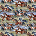 Wild and Free Running Horse Allover Quilt Fabric by Northcott Fabrics