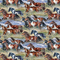 Wild and Free Running Horse Allover Quilt Fabric by Northcott Fabrics