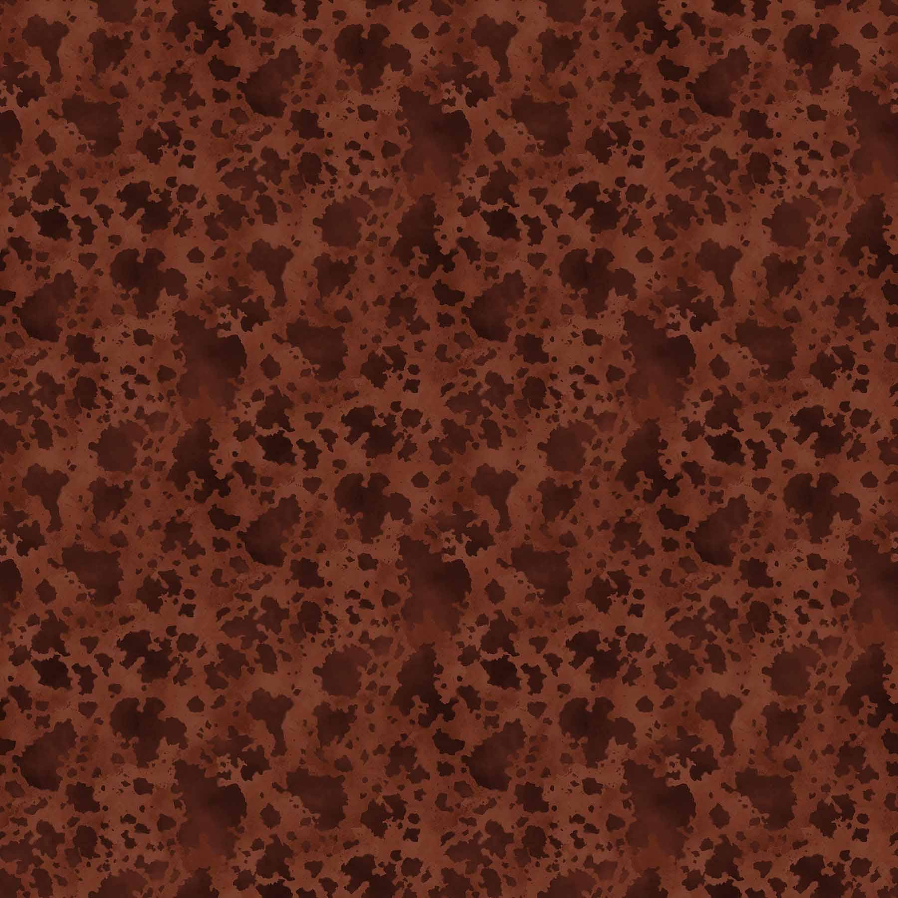 Wild and Free Cow Hide Brown On Brown Quilt Fabric by Northcott Fabrics