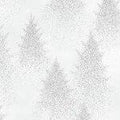 Winter's Eve Ice Silver Glitter Trees Quilt Fabric by Hoffman Fabrics