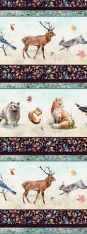Forest Tales Border Quilt Fabric by Hoffman Fabrics