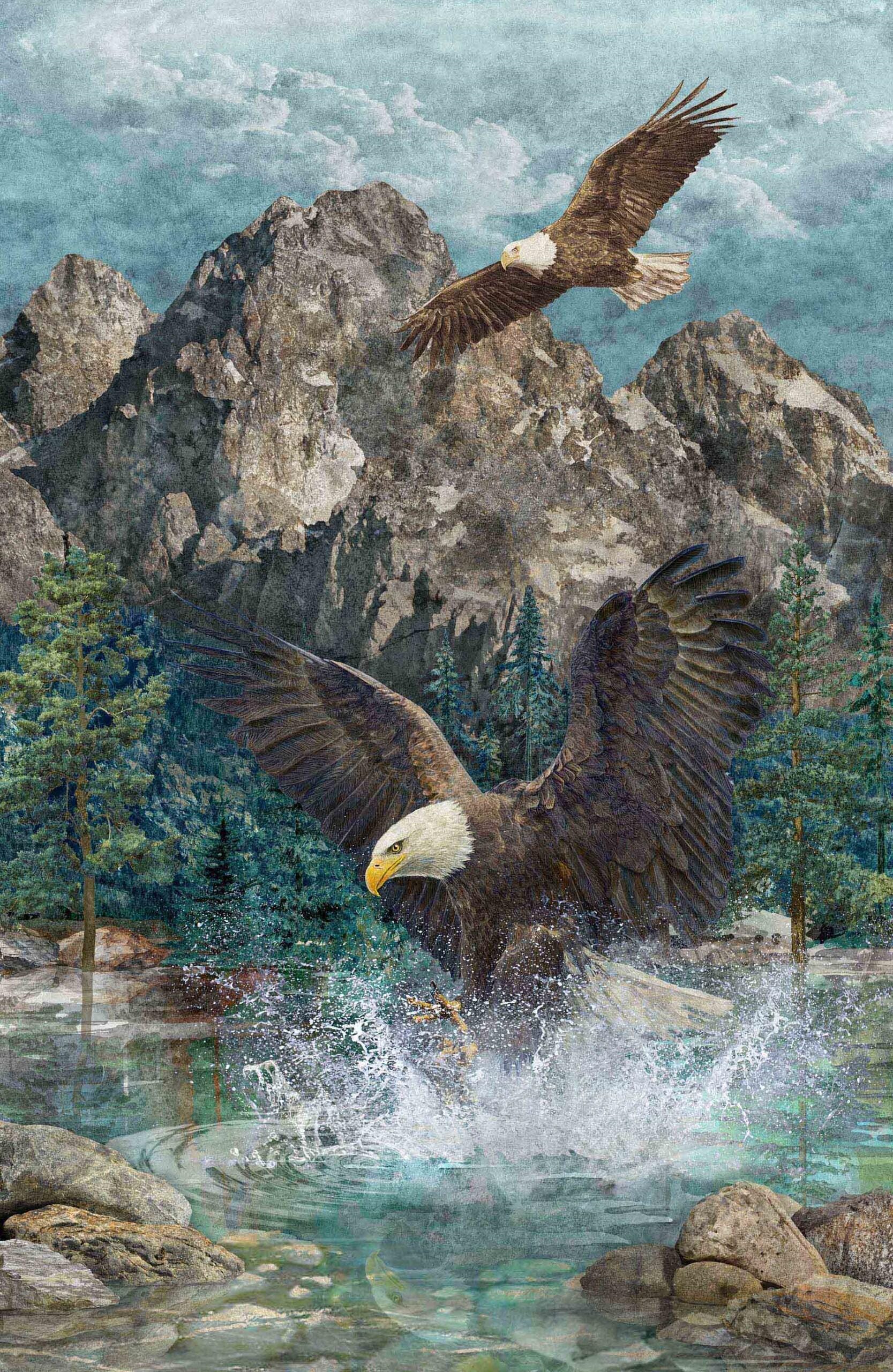 Eagle Pass Quilt Fabric Panel By Northcott Fabrics