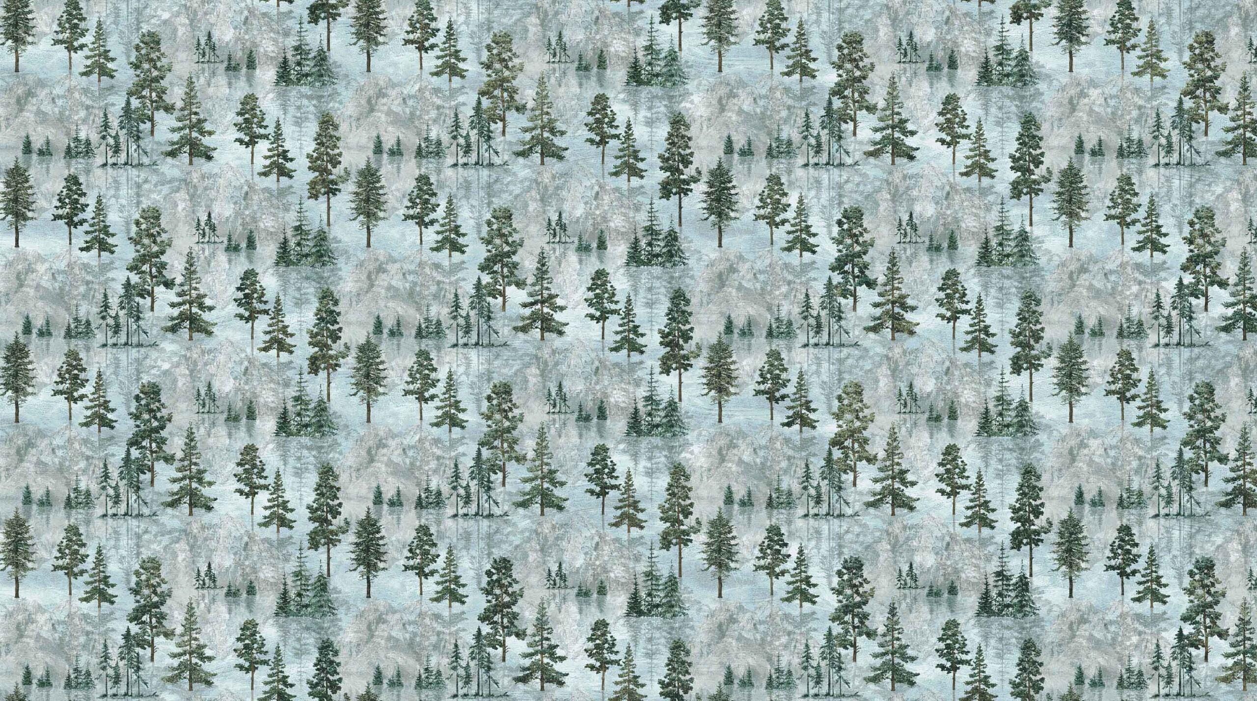 Eagle Pass Stonehenge Small Trees Allover Quilt Fabric By Northcott Fabrics
