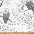 Midnight Perch December/Silver By Hoffman Fabrics