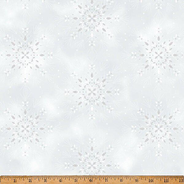 Midnight Perch December/Silver Snowflakes By Hoffman Fabrics