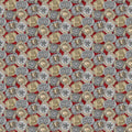 Cowboy Blues Buckles with Red Background By Northcott Fabrics