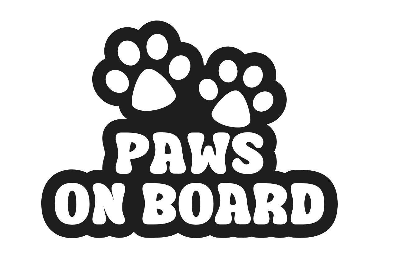 Paws on Board Vinyl Sticker