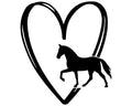 Heart with Horse Vinyl Sticker