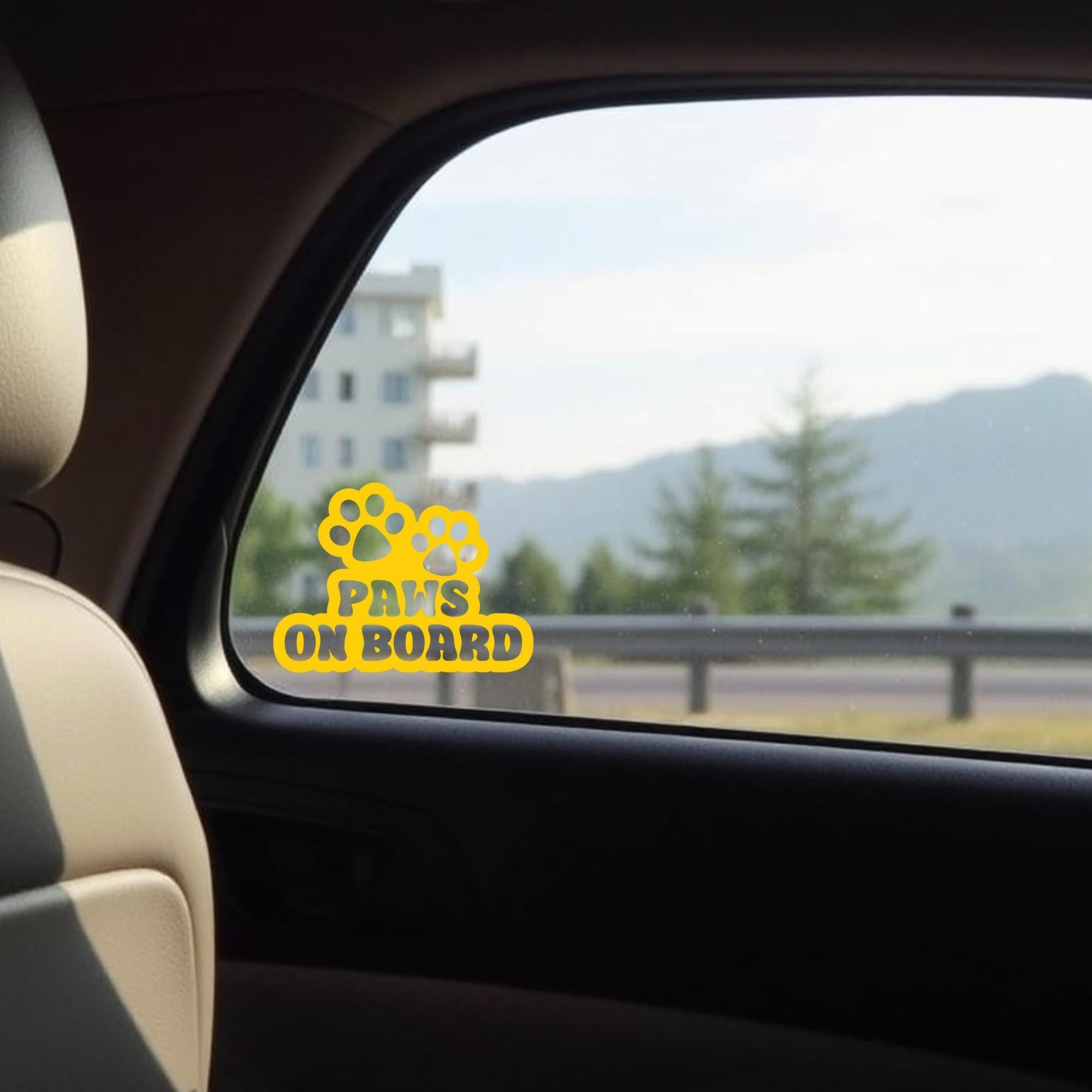 Paws on Board Vinyl Sticker