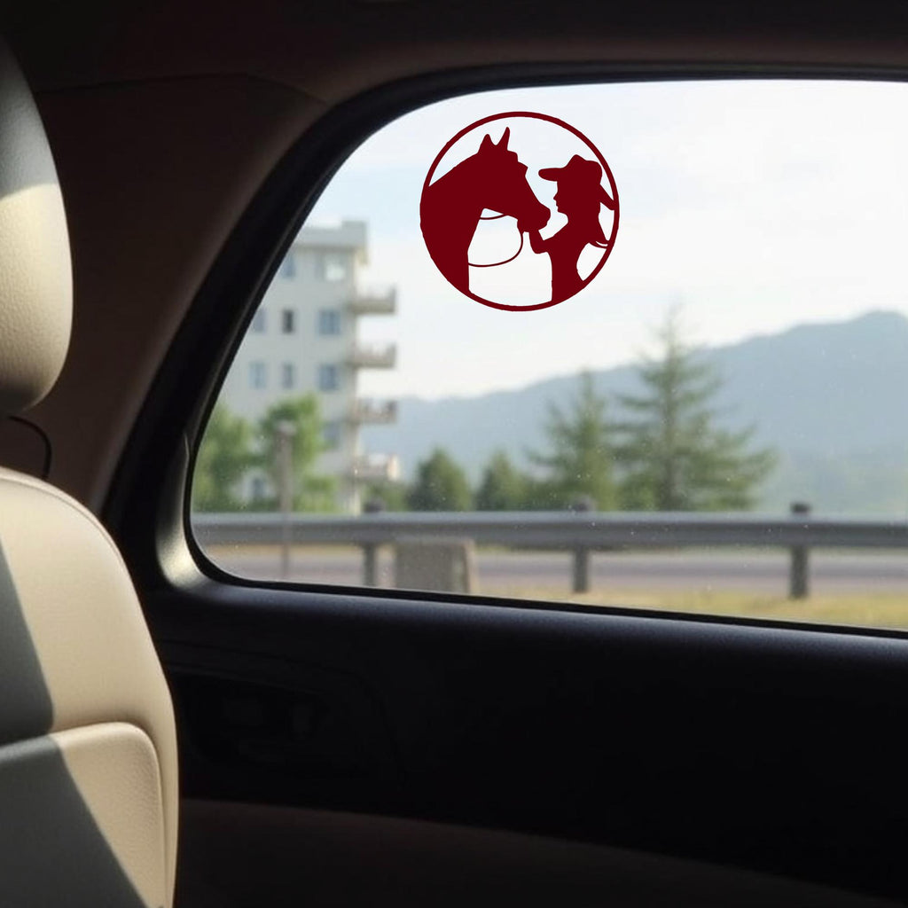 Girl and Horse Vinyl Sticker