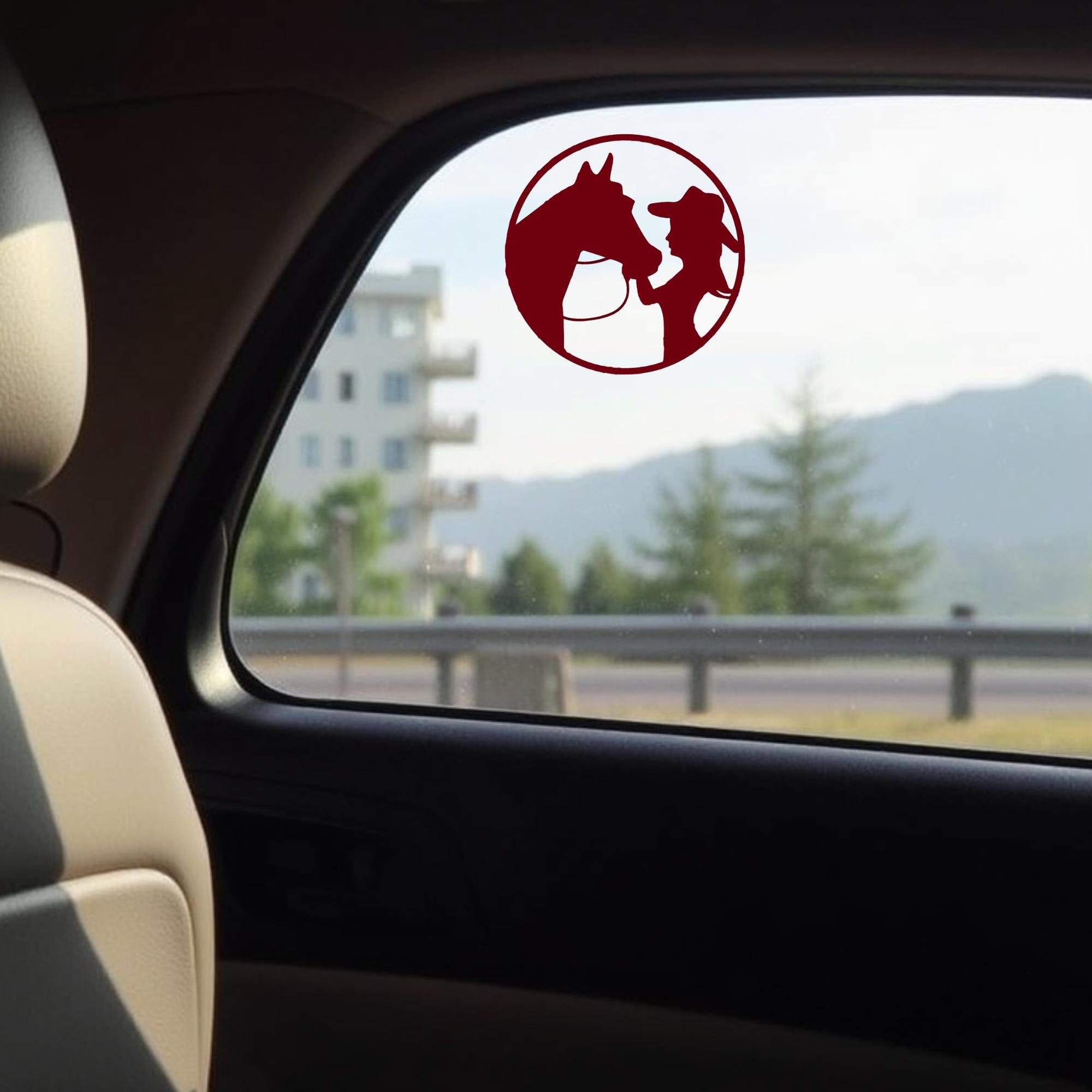 Girl and Horse Vinyl Sticker