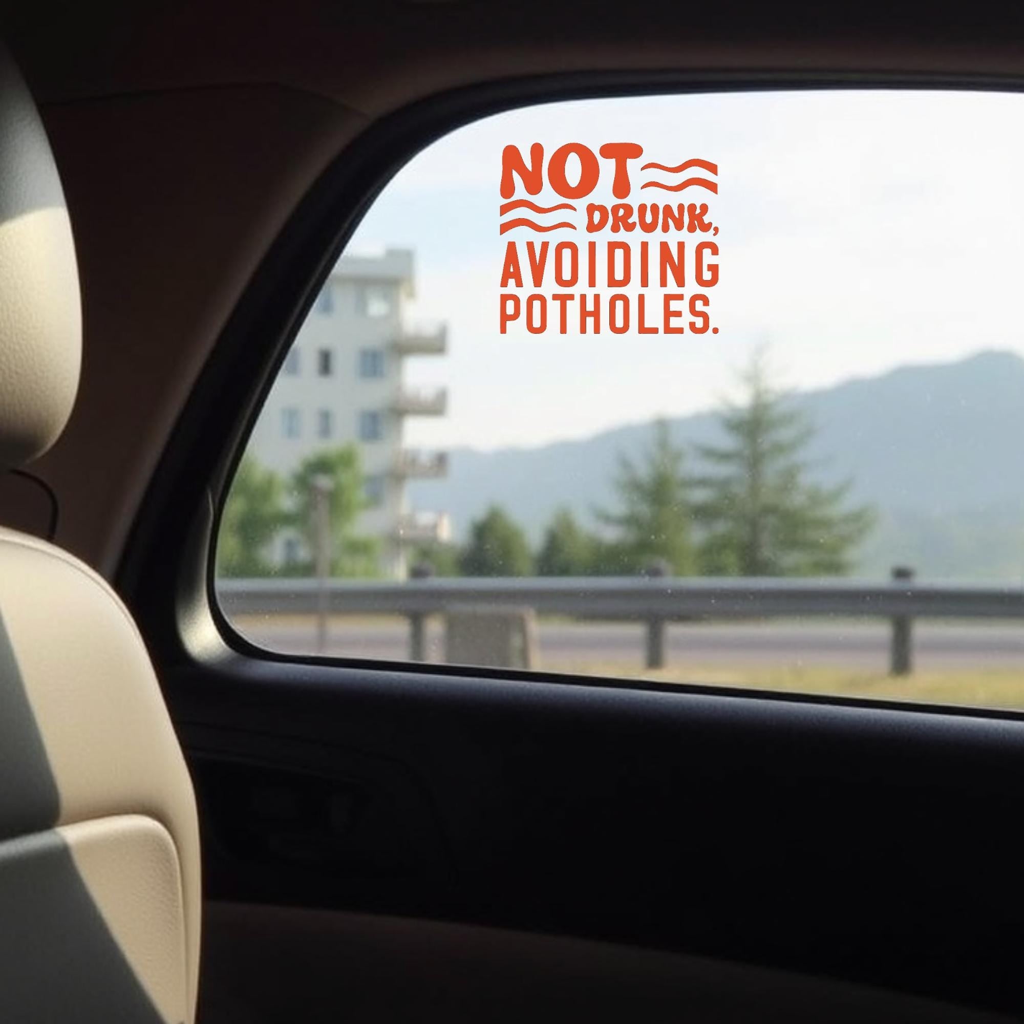 Not Drunk Avoiding Potholes Vinyl Sticker