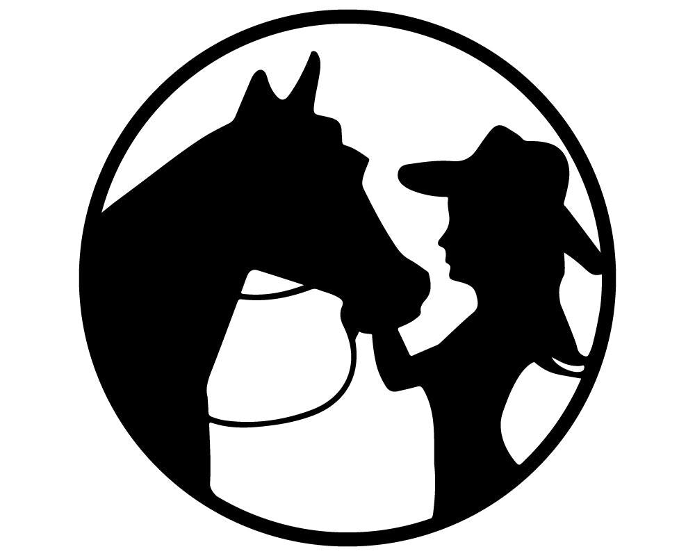 Girl and Horse Vinyl Sticker