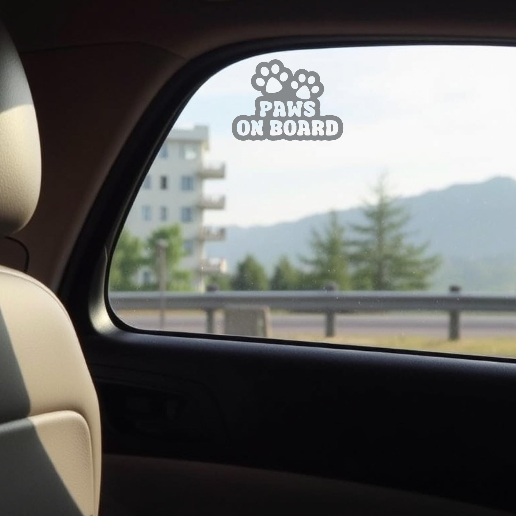 Paws on Board Vinyl Sticker