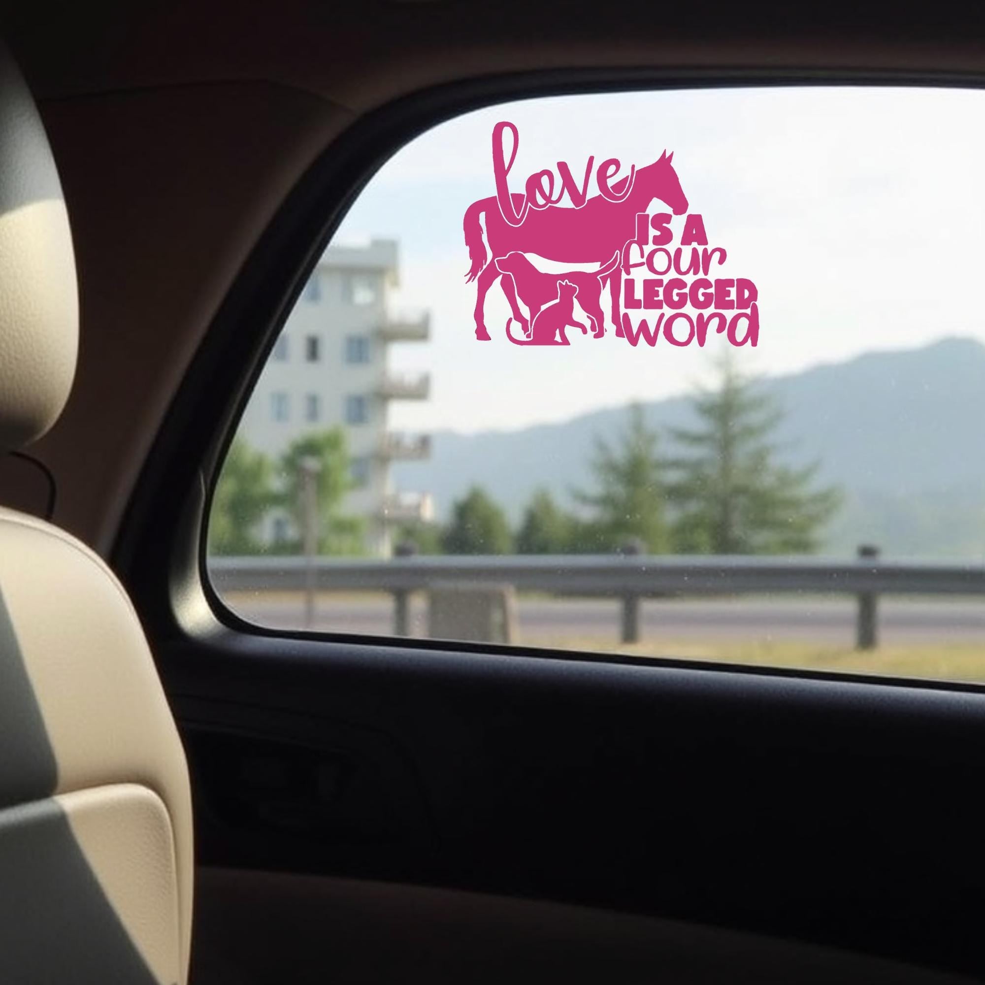 Love is a Four Legged Word Vinyl Sticker