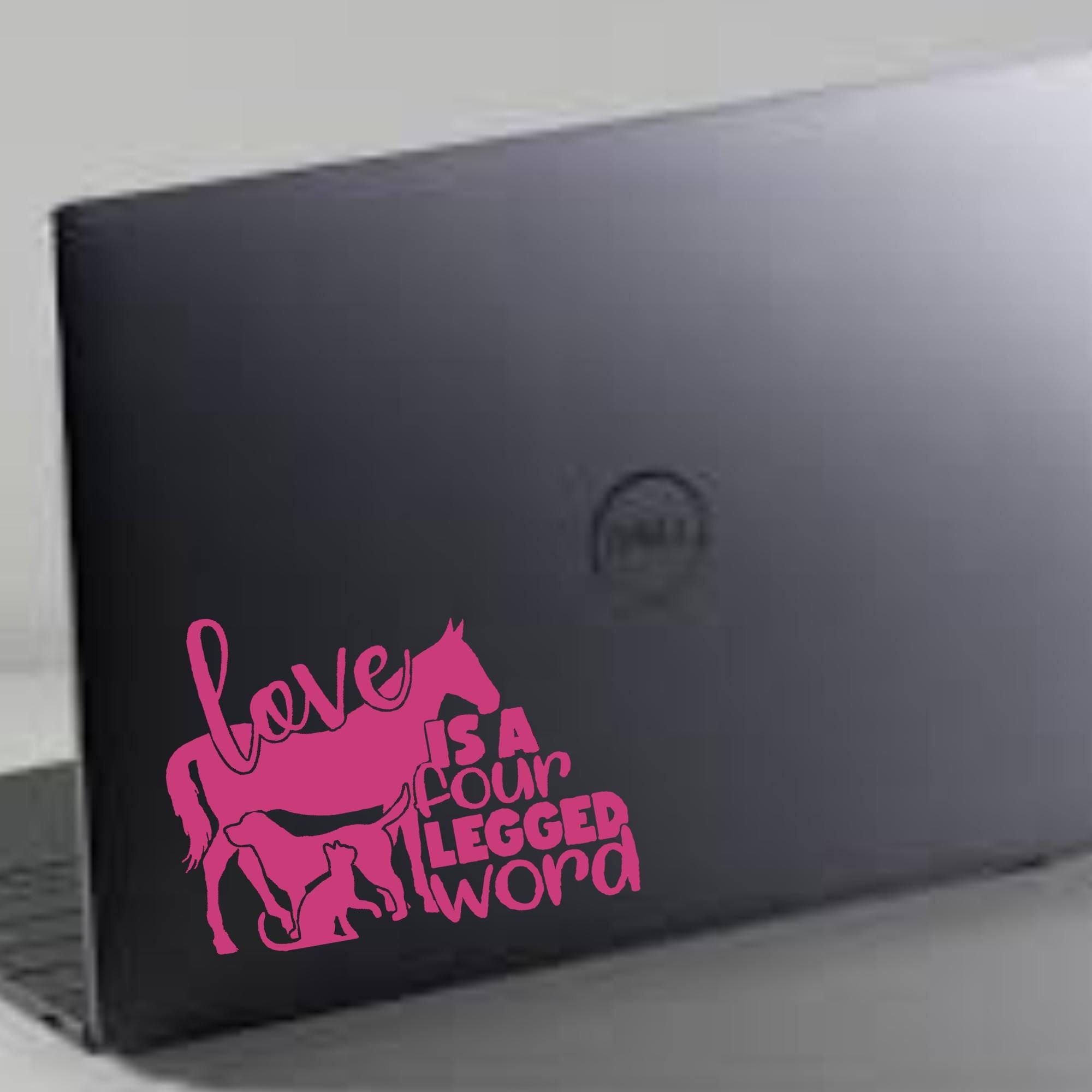 Love is a Four Legged Word Vinyl Sticker