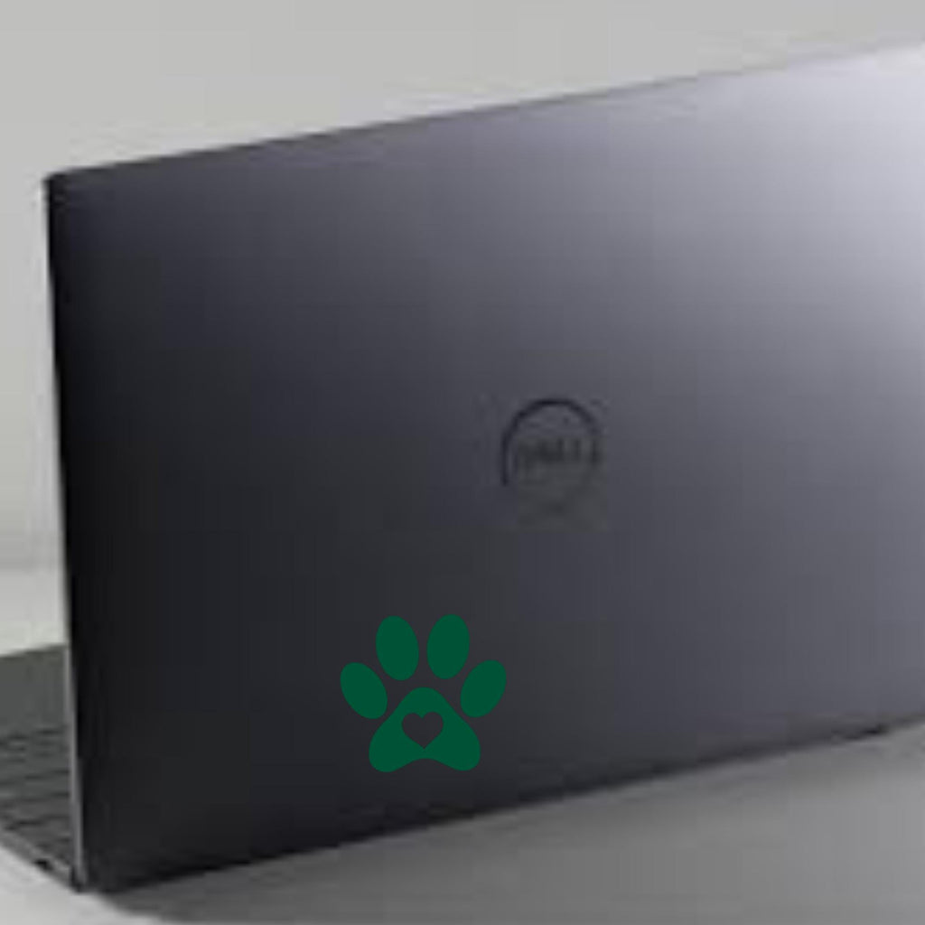 Paw Print with Heart Vinyl Sticker