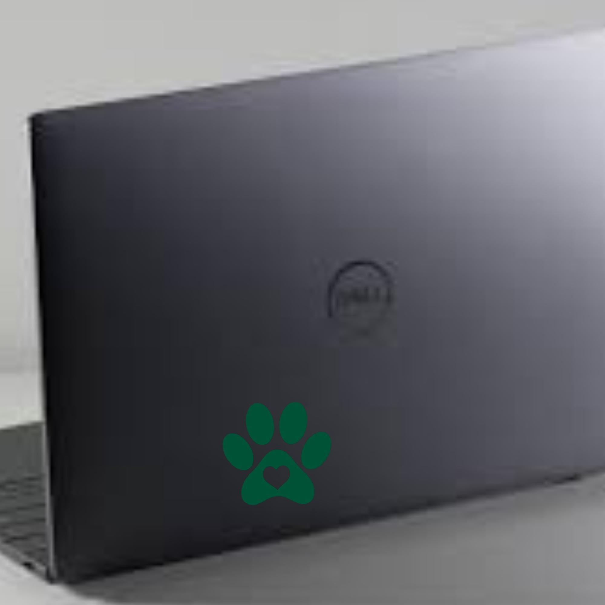 Paw Print with Heart Vinyl Sticker