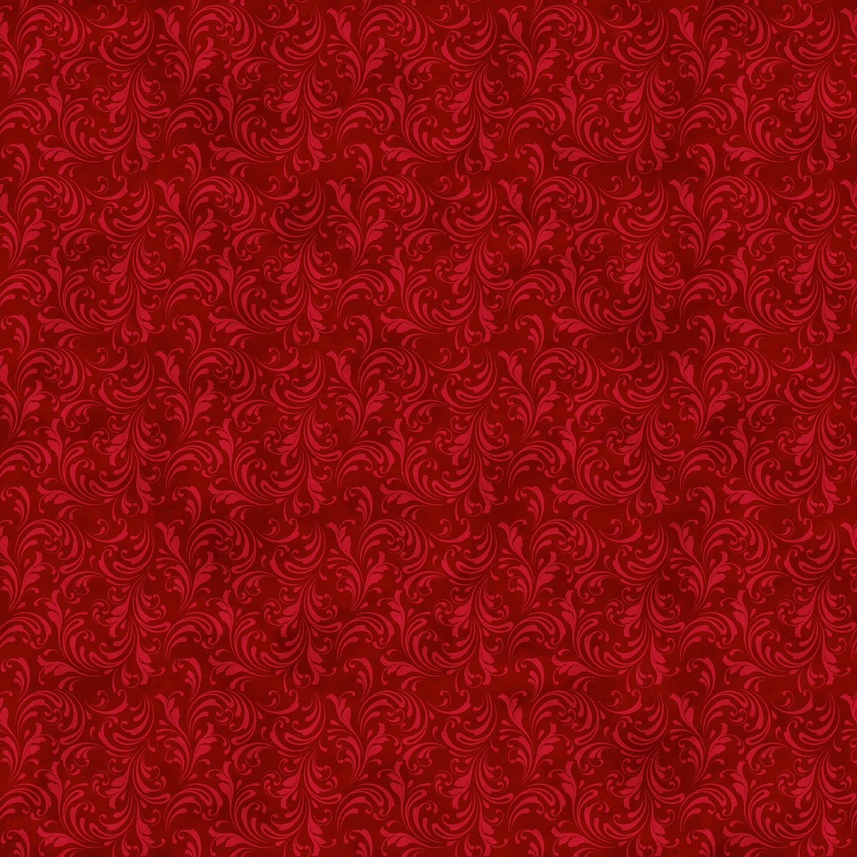 St. Nicholas Red Scroll Quilt Fabric By Northcott Fabrics