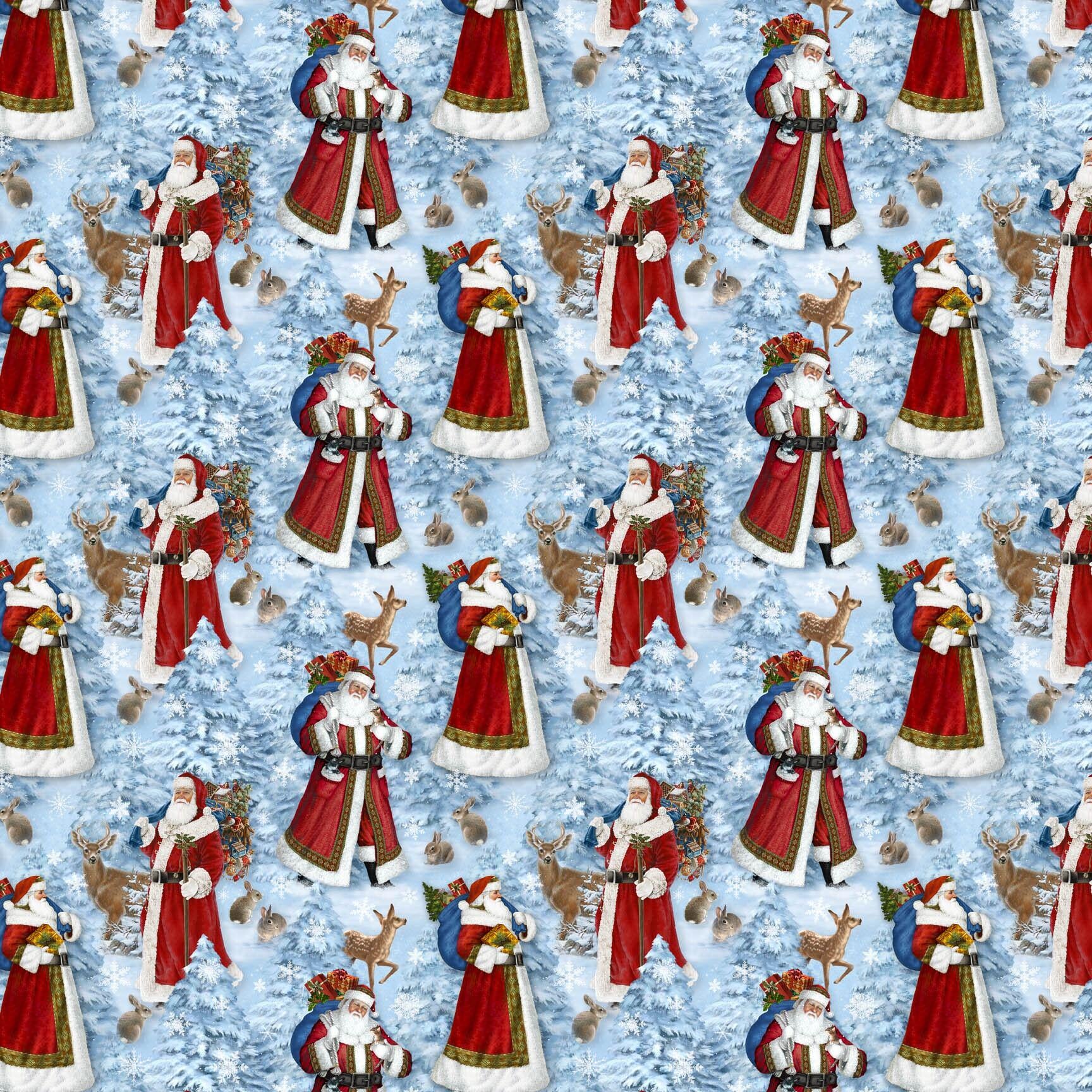 St. Nicholas Santas Quilt Fabric By Northcott Fabrics