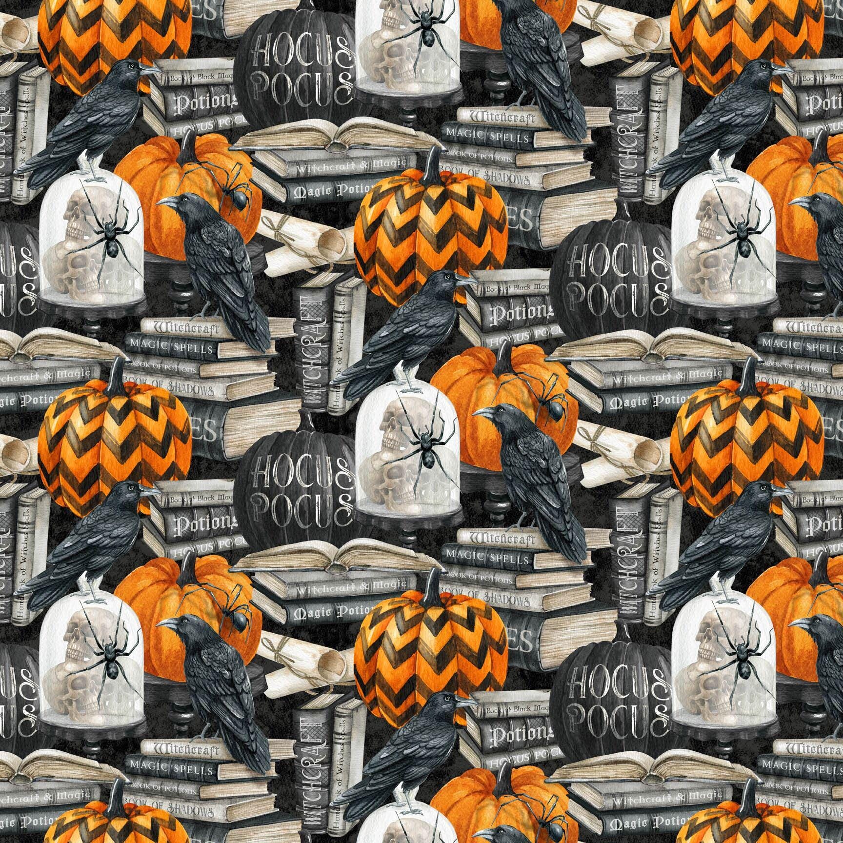Halloween Spellbound Feature Quilt Fabric by Northcott Fabrics
