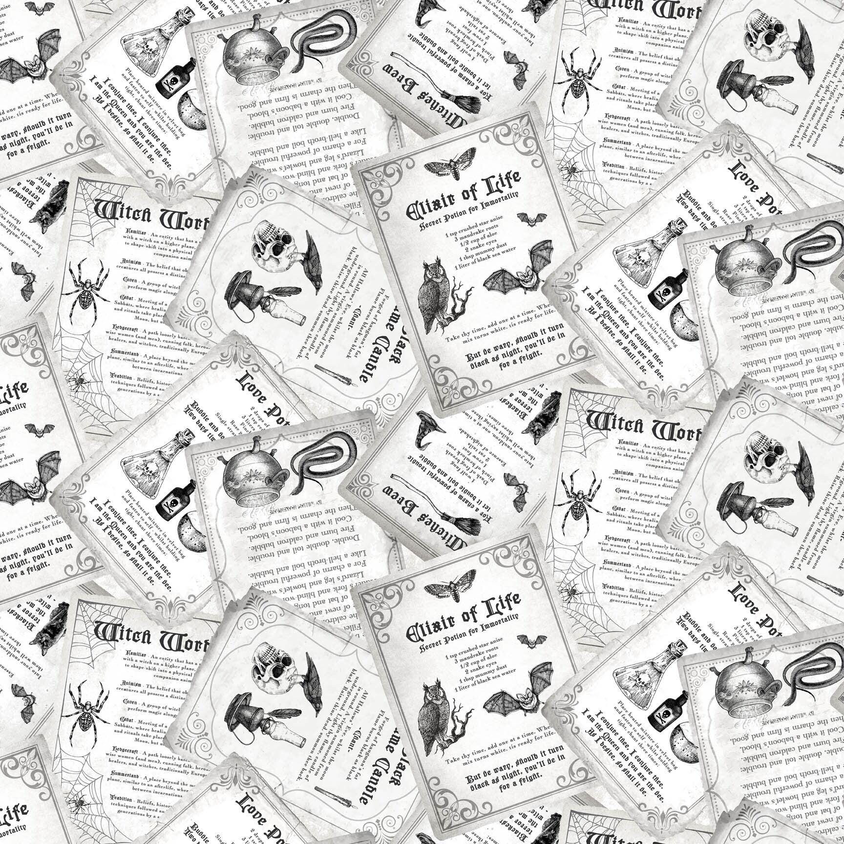 Halloween Spellbound Spells Quilt Fabric by Northcott Fabrics