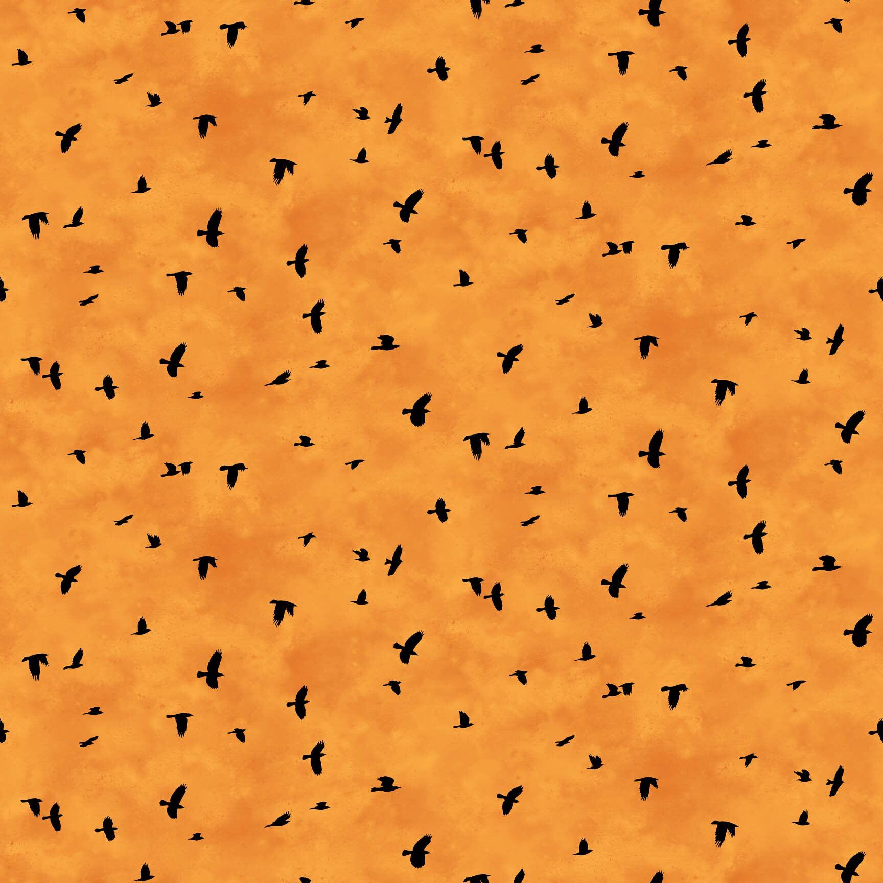 Halloween Spellbound Flying Crows Quilt Fabric by Northcott Fabrics