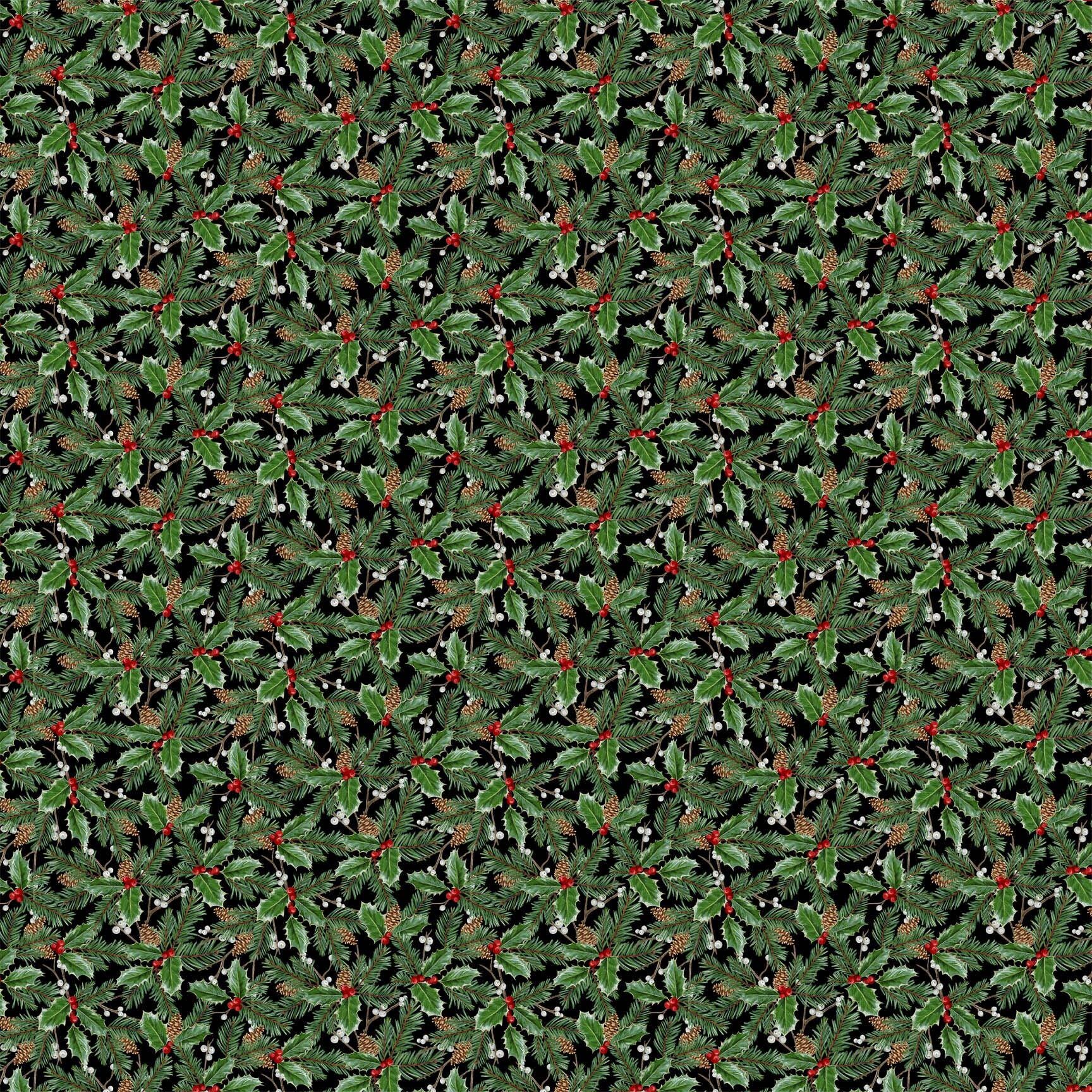 Highland Heart Large Holly Quilt Fabric by Northcott Fabrics