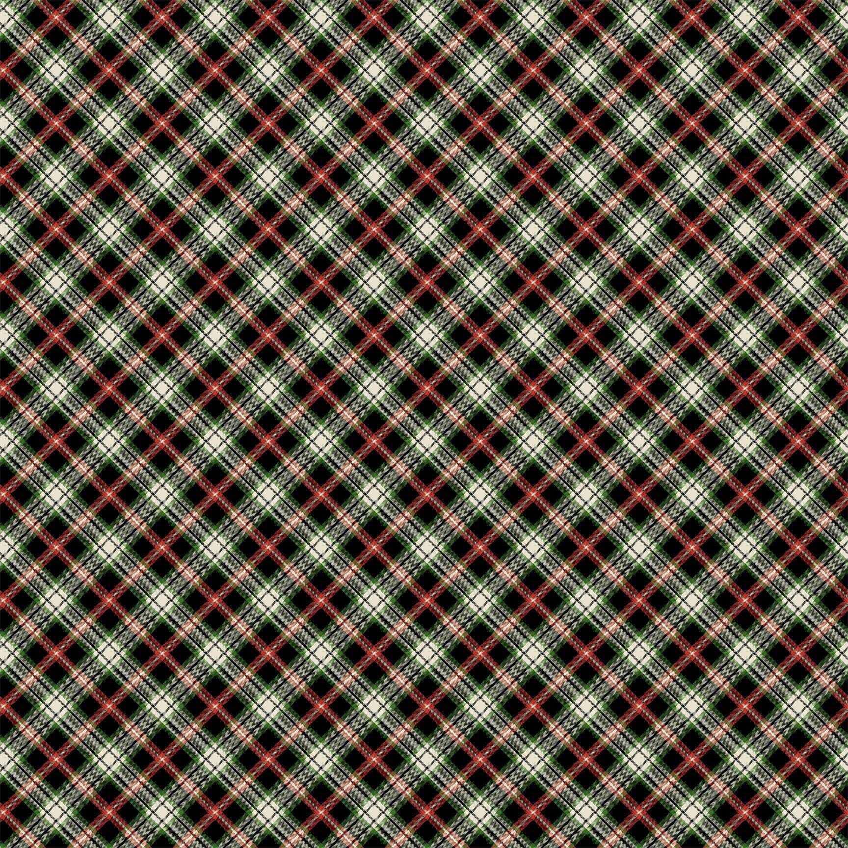 Highland Heart Red and Green Plaid Quilt Fabric by Northcott Fabrics