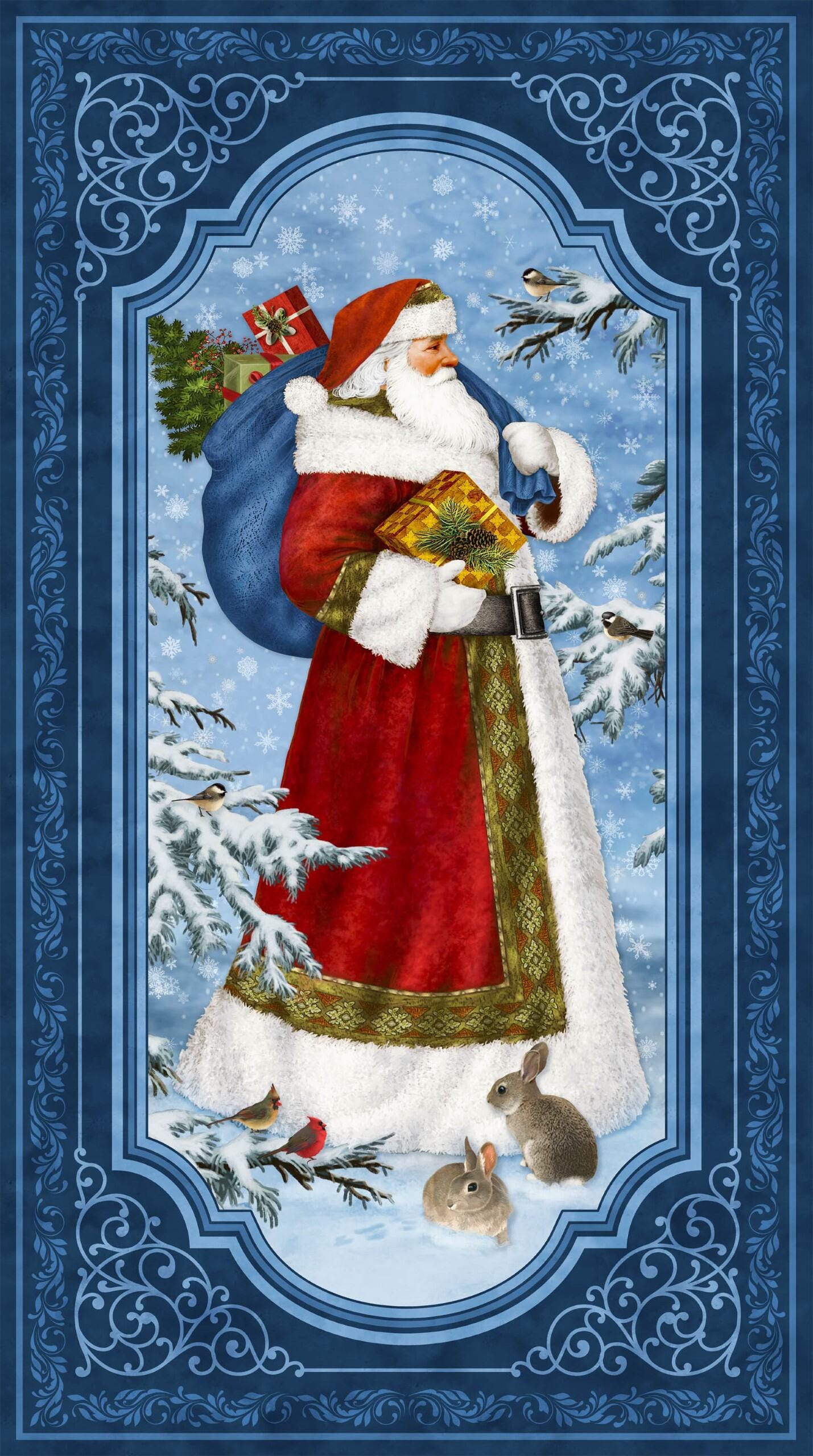 St Nicholas Quilt Fabric Panel By Northcott Fabrics