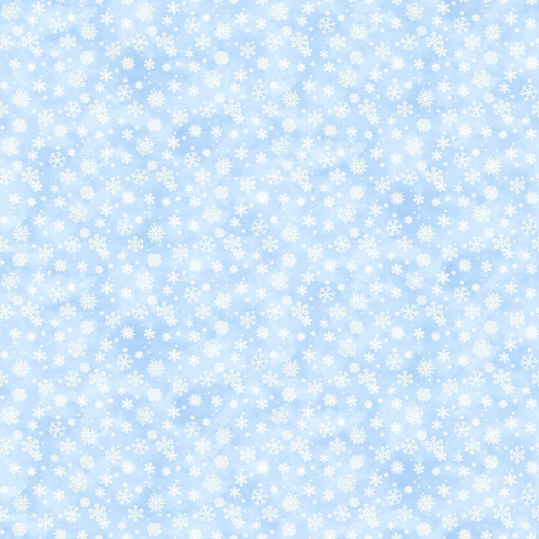 St. Nicholas Light Blue Snowflakes Quilt Fabric By Northcott Fabrics
