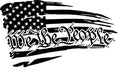 Distressed We The People American Flag Sticker