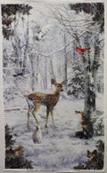Winter Tails Snow Spectrum Print Quilt Fabric Panel By Hoffman Fabrics