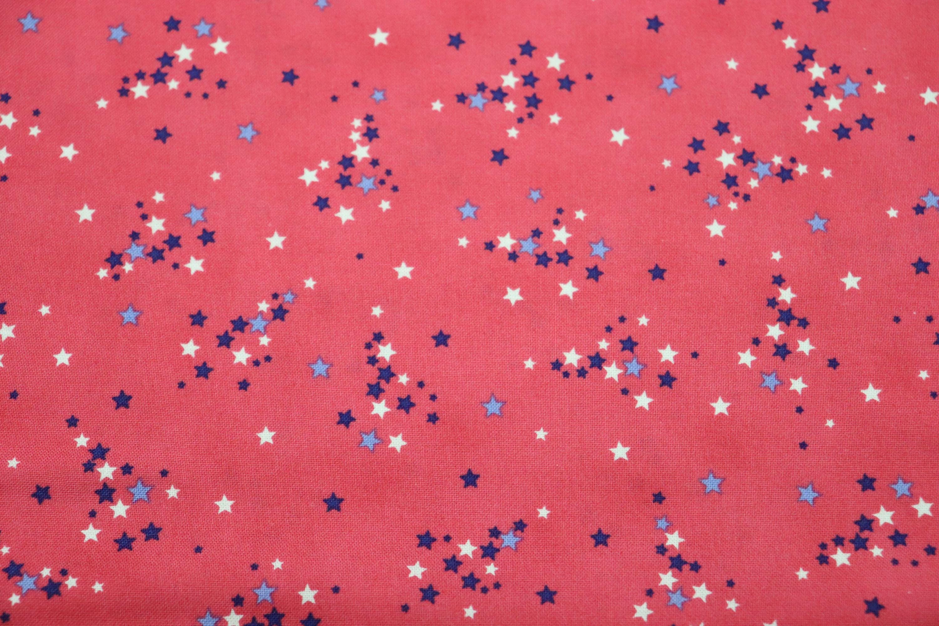 A Nation's Song Pink with Stars By QT Fabrics