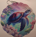 Turtle Wind Spinner: Bright Aluminum, 10"