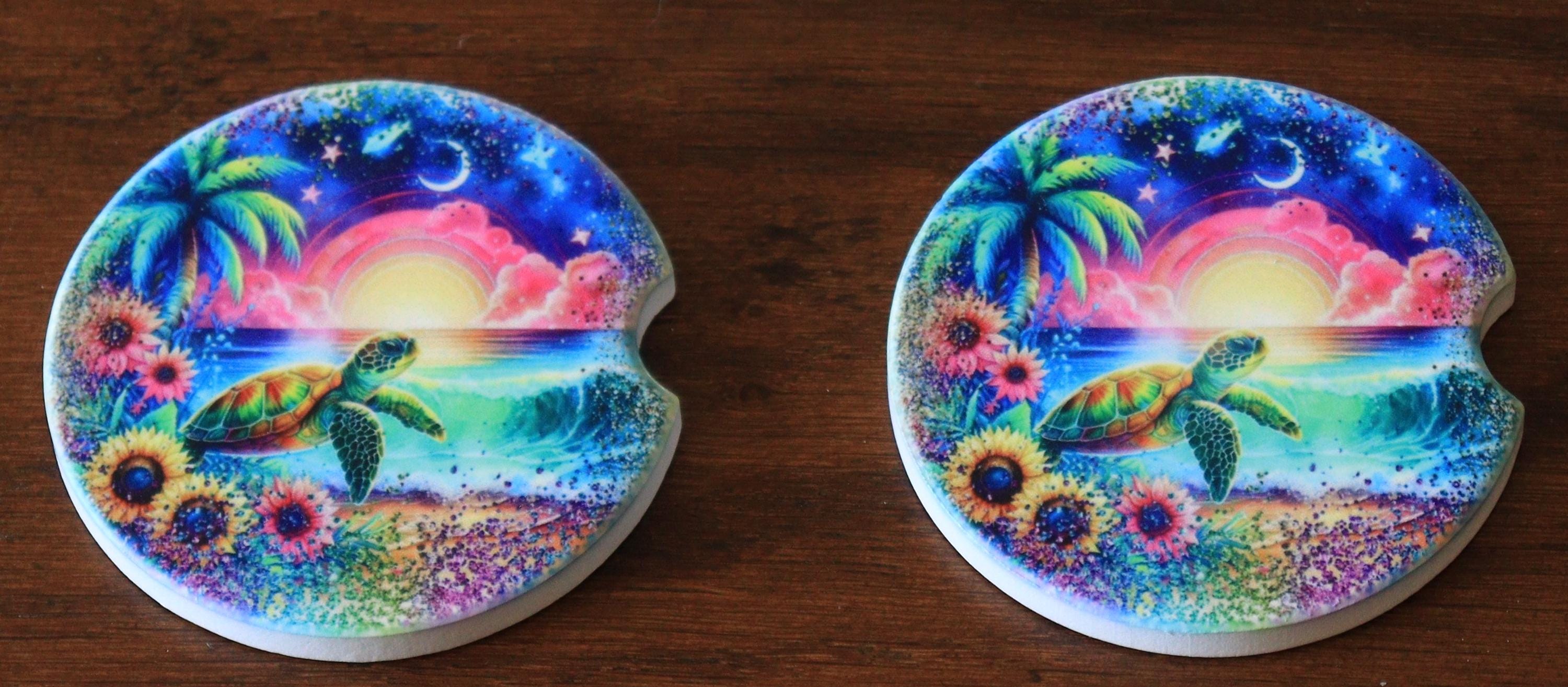 Turtle Car Coaster Set -Sandstone