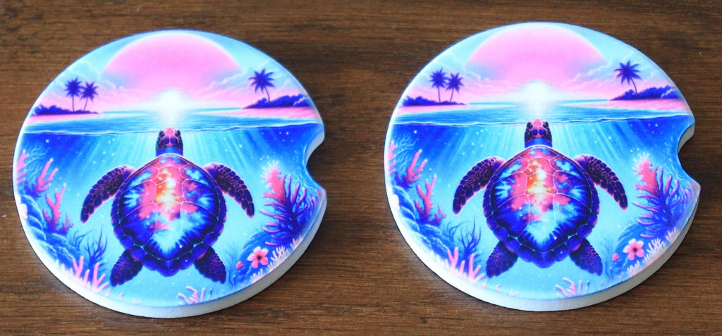 Turtle Car Coaster Set -Sandstone