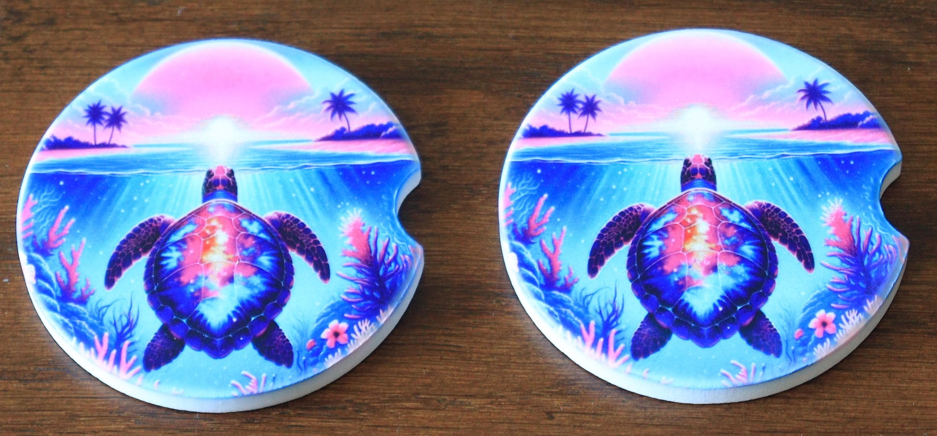 Turtle Car Coaster Set -Sandstone