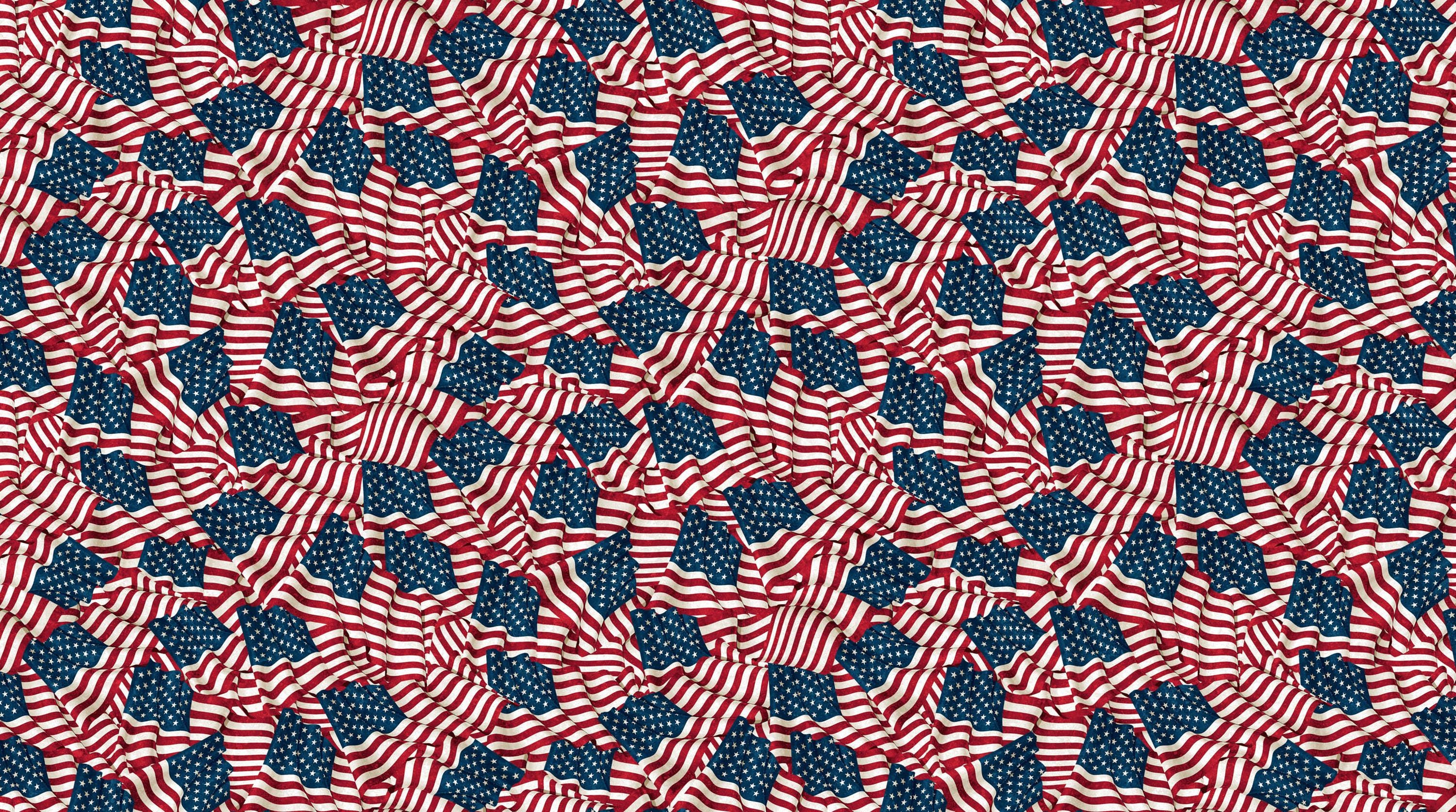 Stars and Stripes Stonehenge American Flag Allover Quilt Fabric By Northcott Fabrics