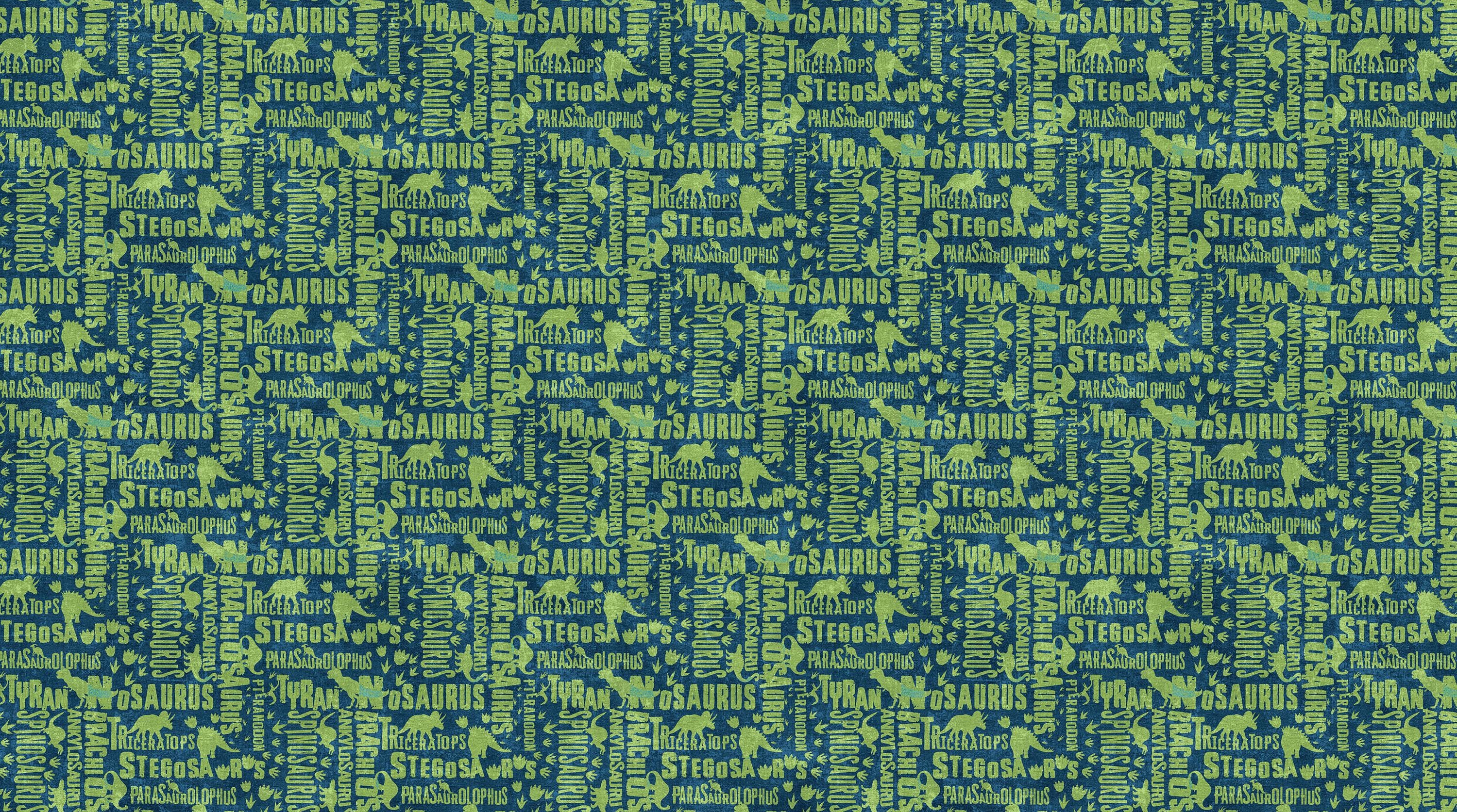 Dino Roar Dinosaur Names Quilt Fabric by Northcott Fabrics