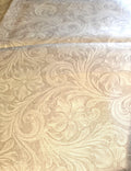 Rodeo Dreams Tooled Cream Leather Quilt Fabric By Hoffman Fabrics