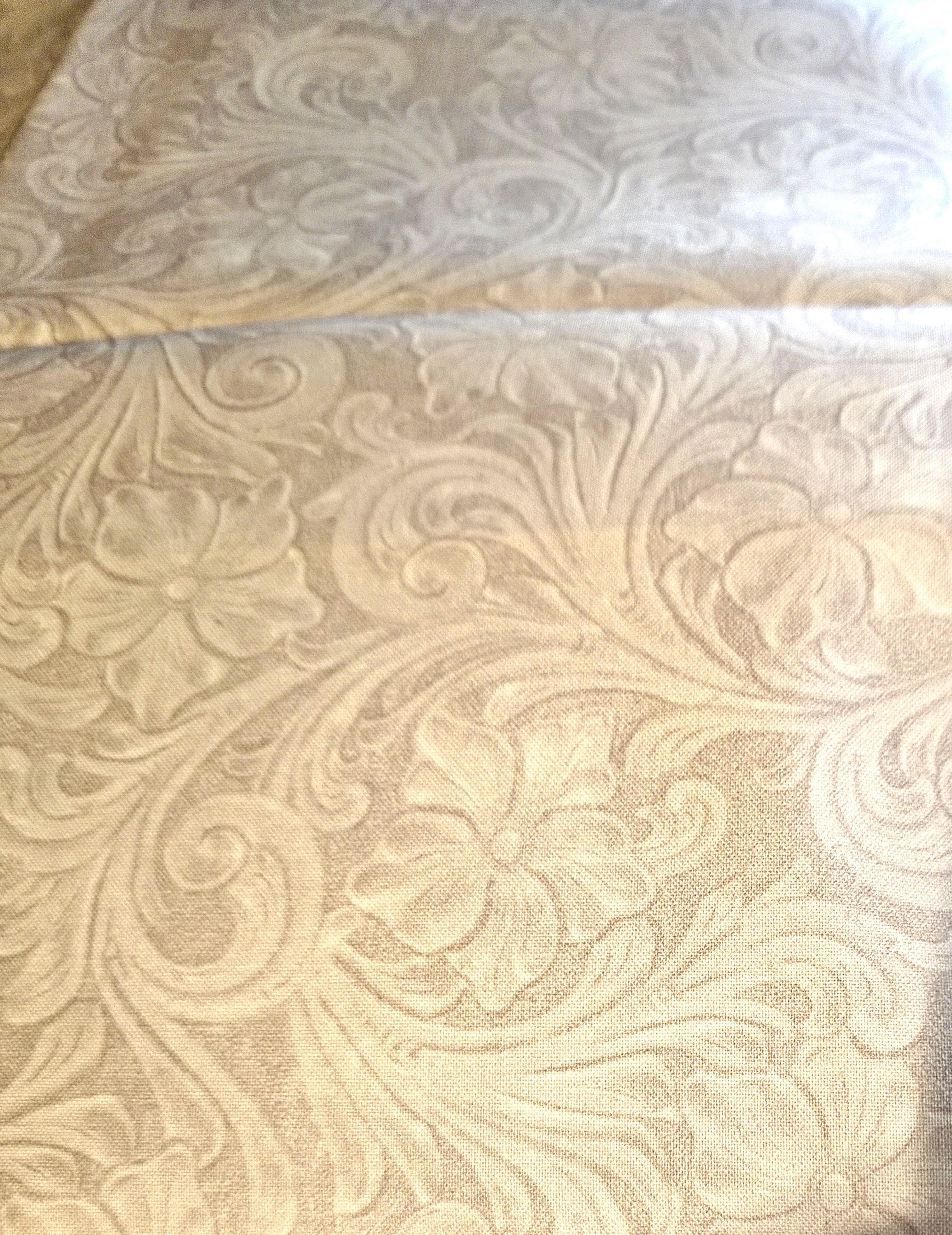 Rodeo Dreams Tooled Cream Leather Quilt Fabric By Hoffman Fabrics