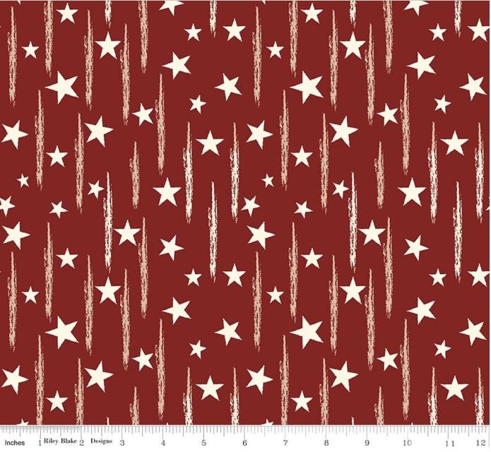American Honor Stars and Stripes Barn Red by Riley Blake Designs
