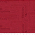 Independence Declaration Cherry Tart Quilt Fabric By Riley Blake Designs
