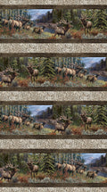 Timber Trail Elk Border Quilt Fabric by Northcott Fabrics